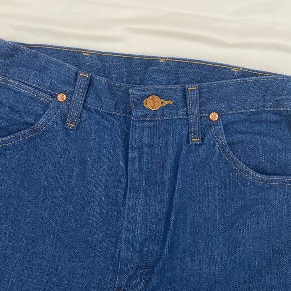 Women's Vtg WRANGLER Cowboy Cut Straight Jeans Size 9 x 38 High Rise Bareback - Picture 4 of 10